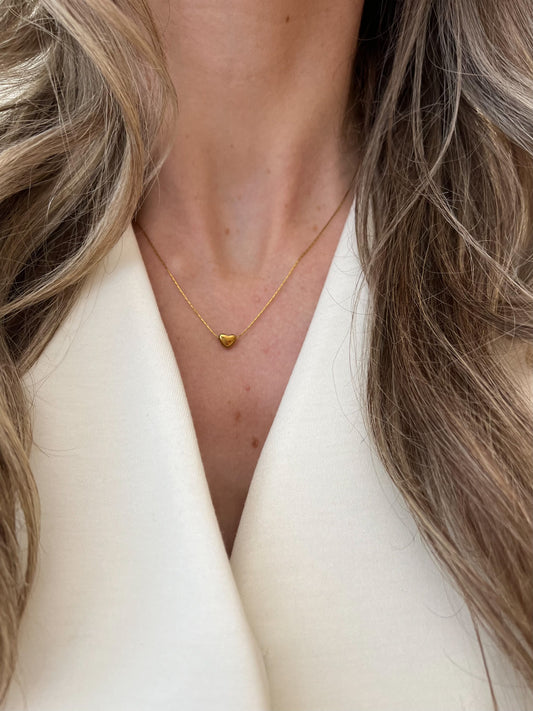 Heel fijn kettinkje met hartje