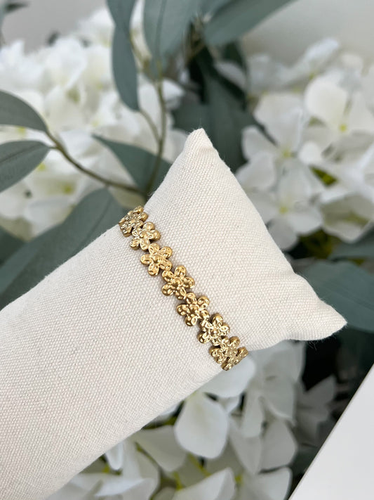 Bangle armband fijne bloemetjes