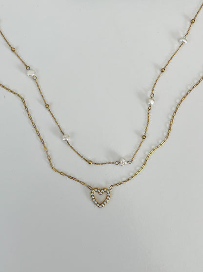 Ketting met pareltjes en balletjes