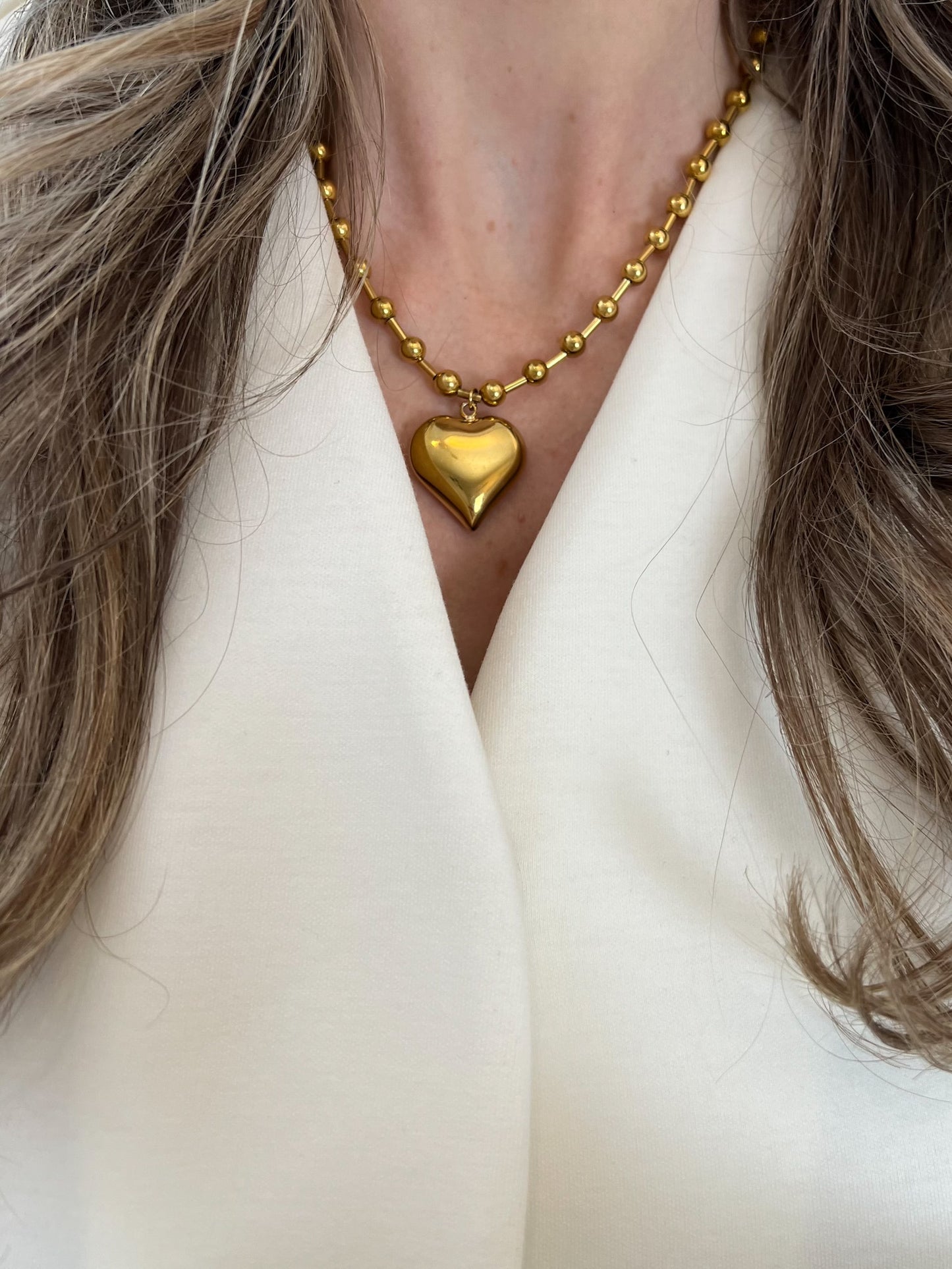 Statement ketting bubble heart