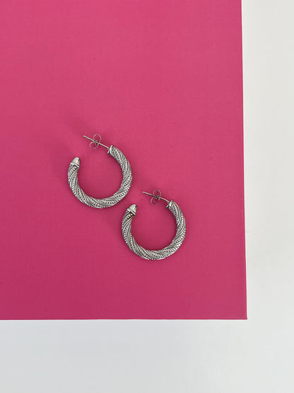 Oorbellen hoop print