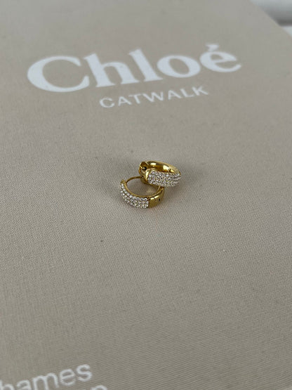 Strass hoop earrings