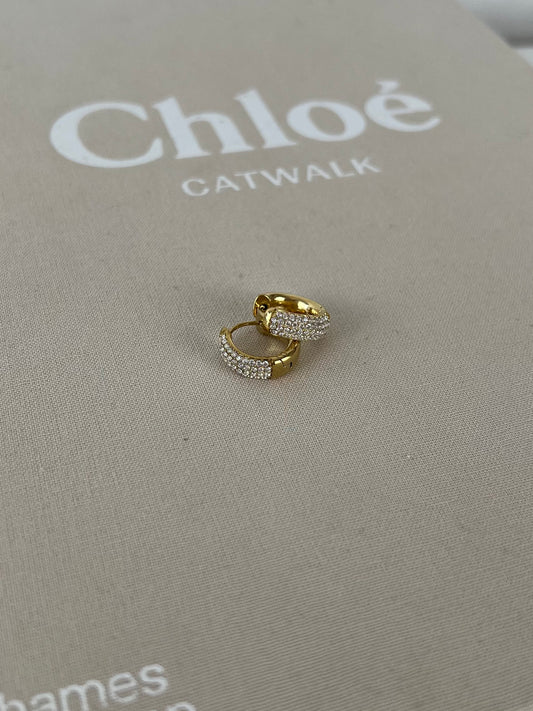 Strass hoop earrings