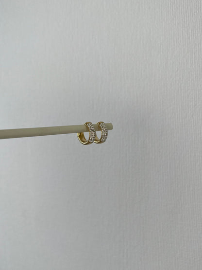 Strass hoop earrings