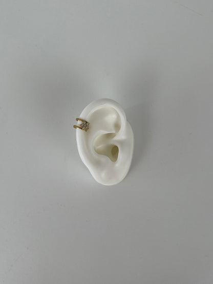 Earcuff strass bloemetje