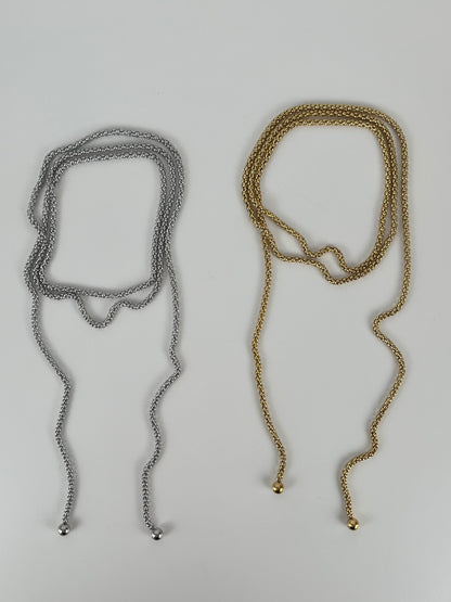 Gedraaide lange touw ketting