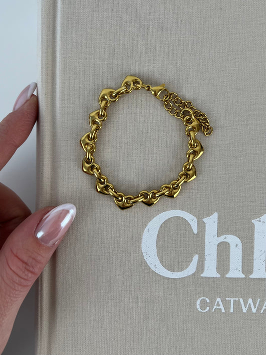 Armband hart schakels