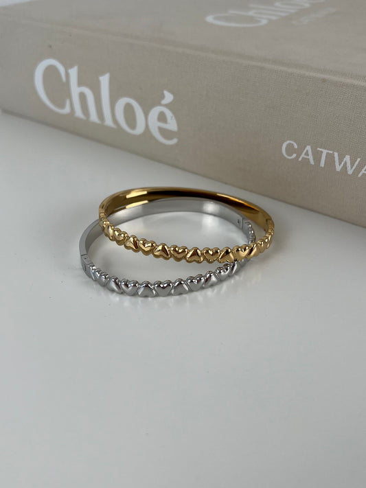Click bangle allround hearts