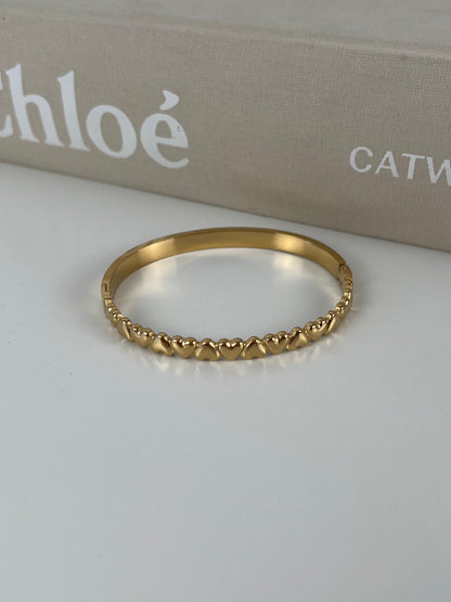Click bangle allround hearts