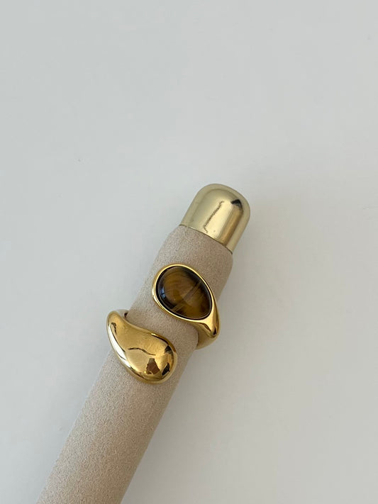 Ring asymmetrisch brown