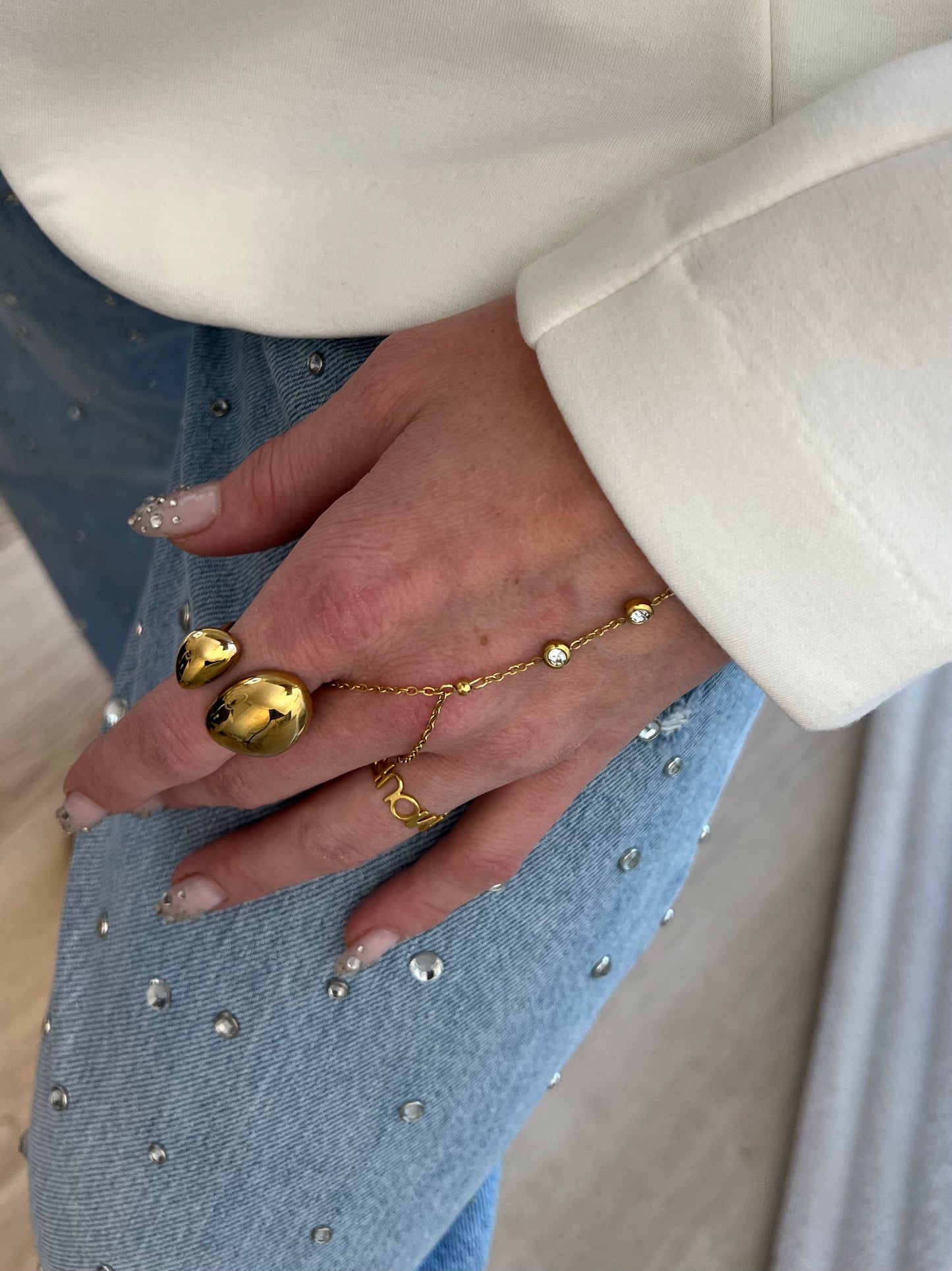 Ring big dots open voorzijde