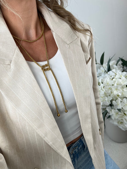 Gedraaide lange touw ketting