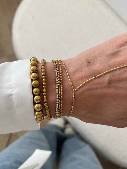Armband drie laags met strass