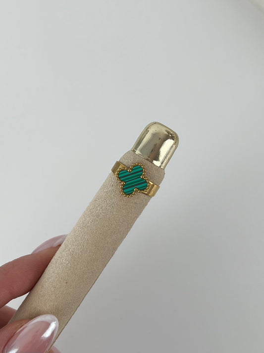 Ring groene klaver steen