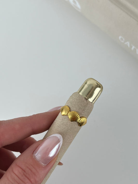 Ring schelp goud #3