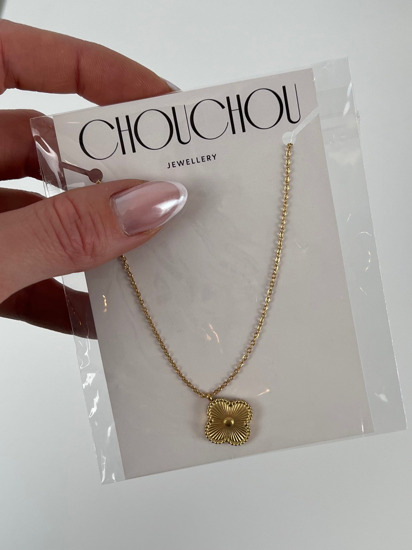 Ketting gouden klaver