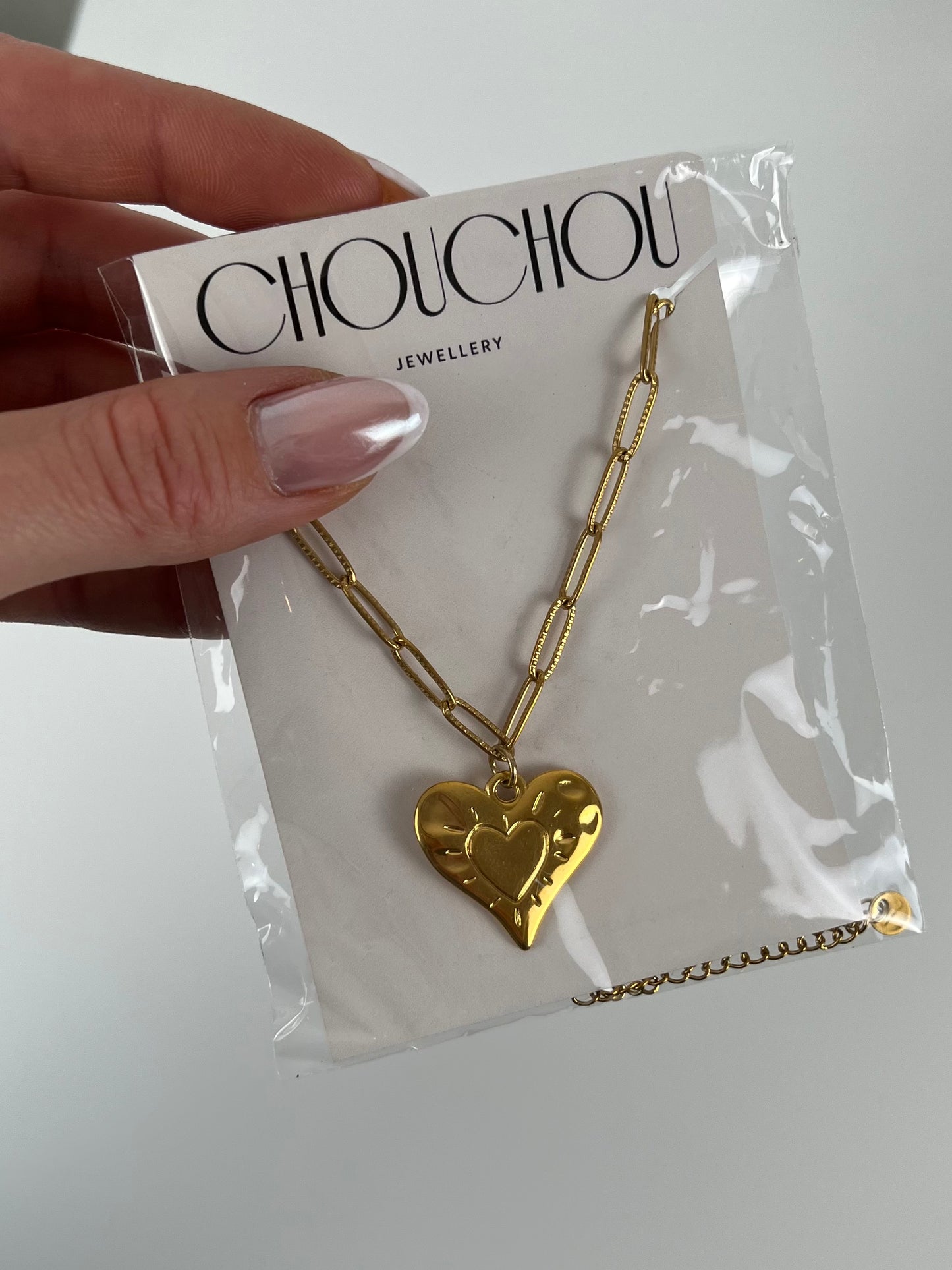 Schakelketting hart met patroon