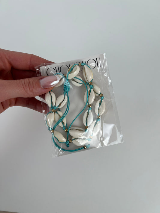 Schelpenketting blauw