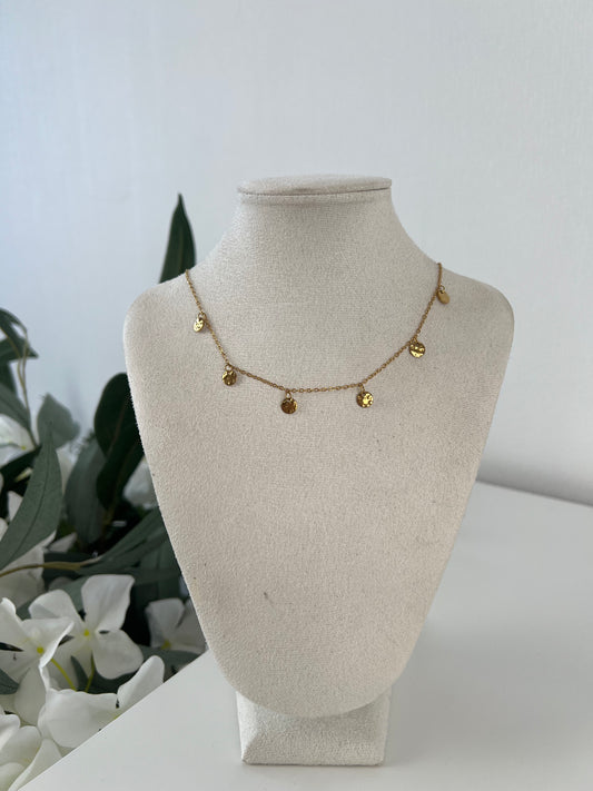 Ketting gouden ronde hangertjes