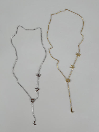 Y ketting LOVE letters