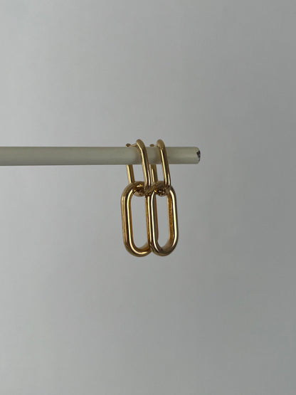 Oorbellen ovaal connected