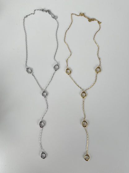 Y lange ketting asymmetrische rondjes