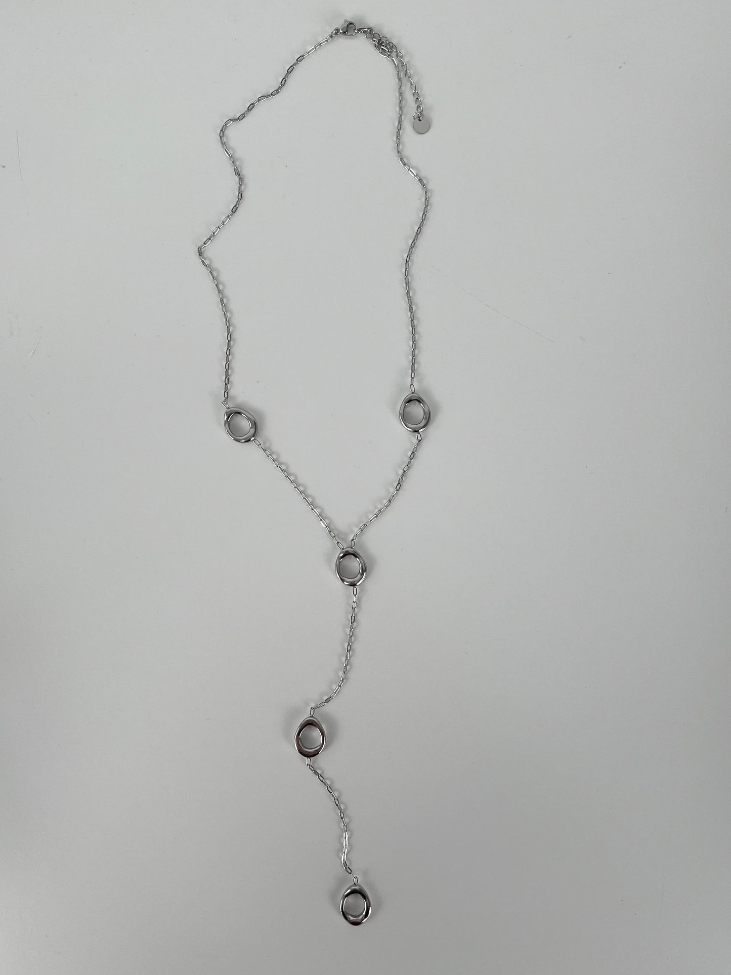 Y lange ketting asymmetrische rondjes