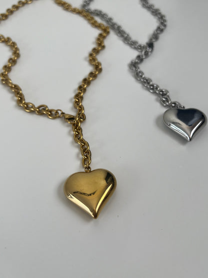 Lange ketting met hart