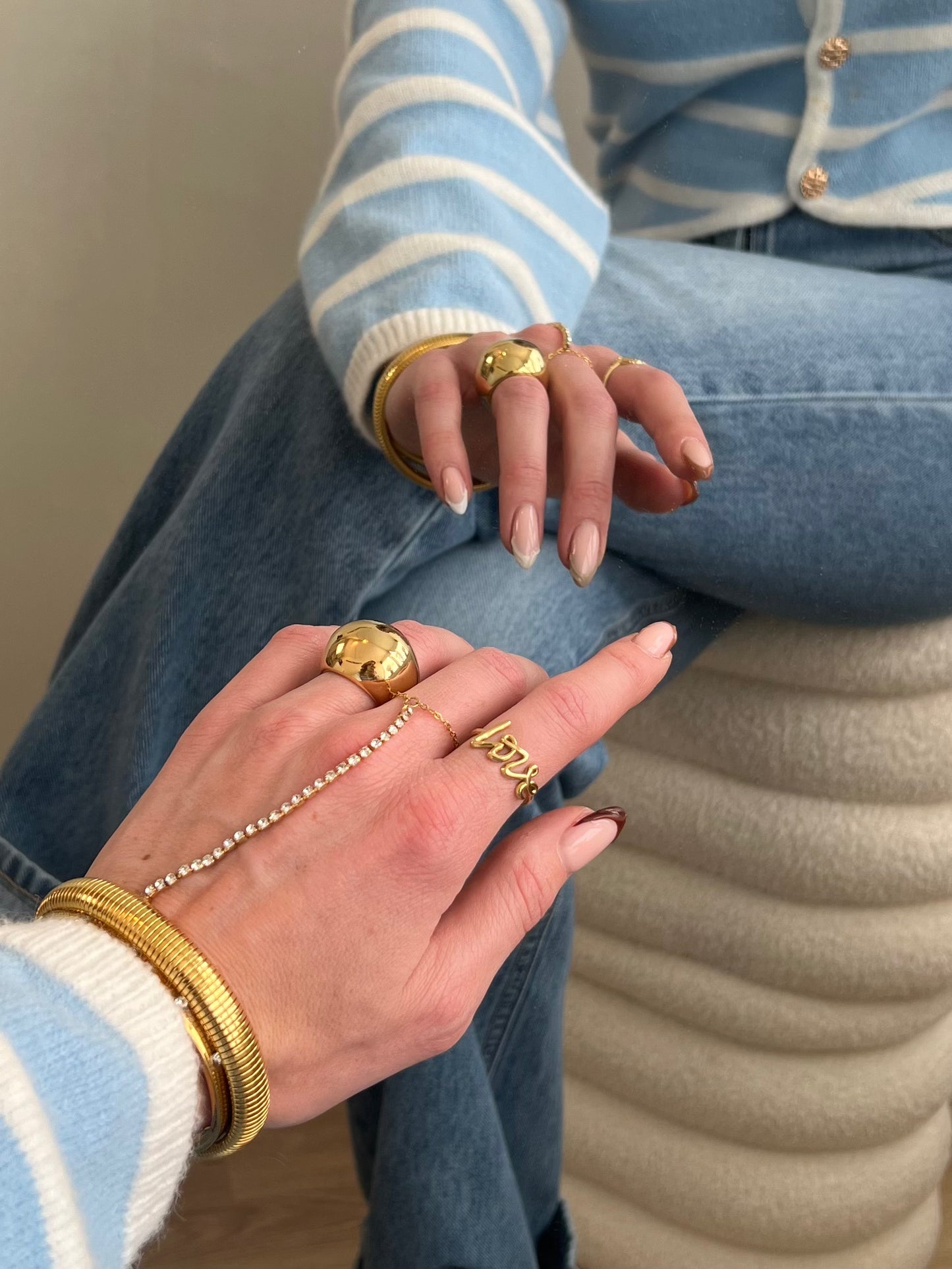 Hand chain only diamonds