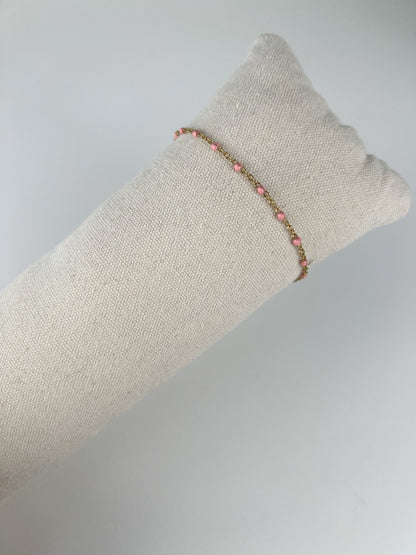 Armband smalle gekleurde dots