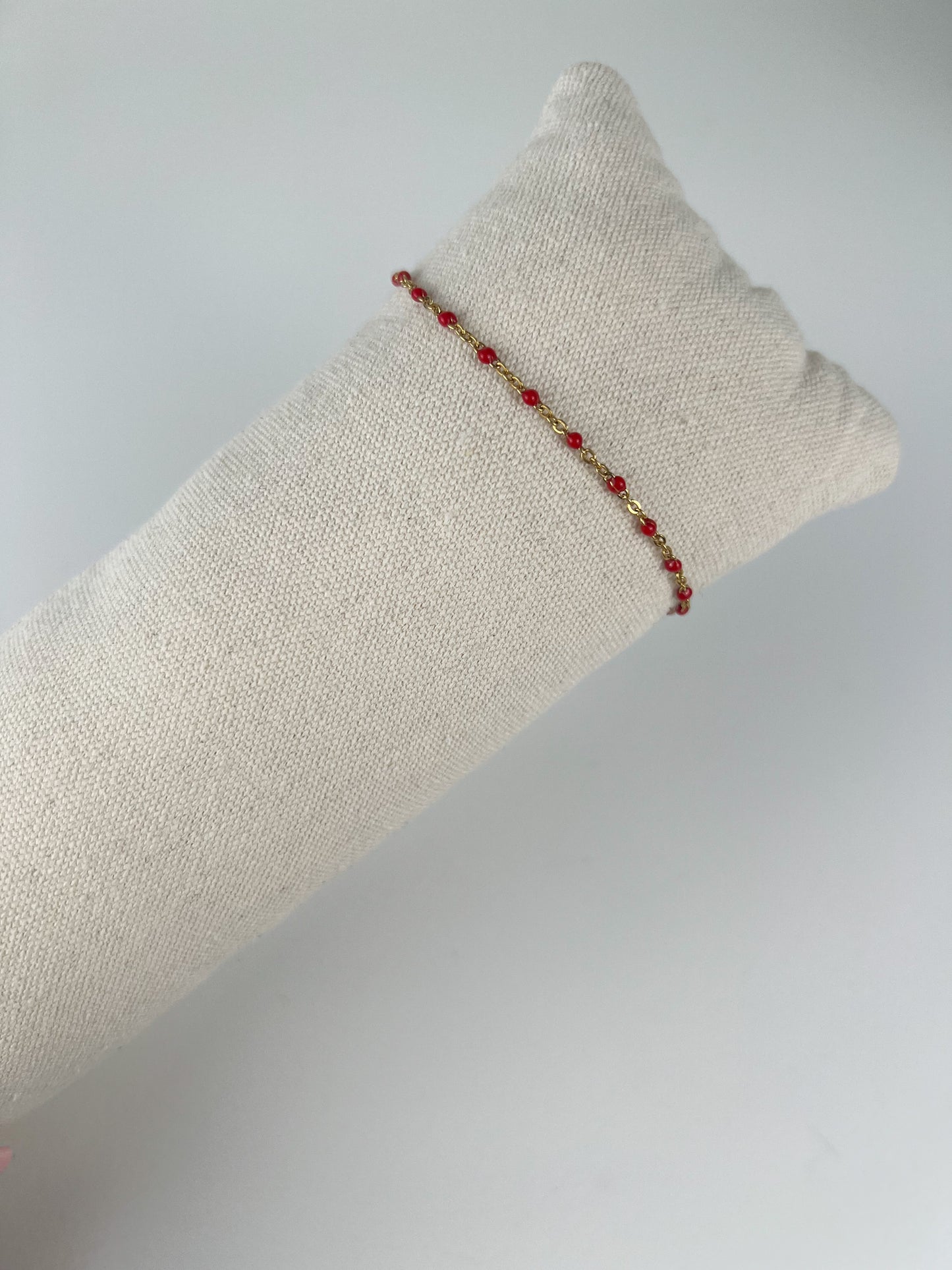 Armband smalle gekleurde dots