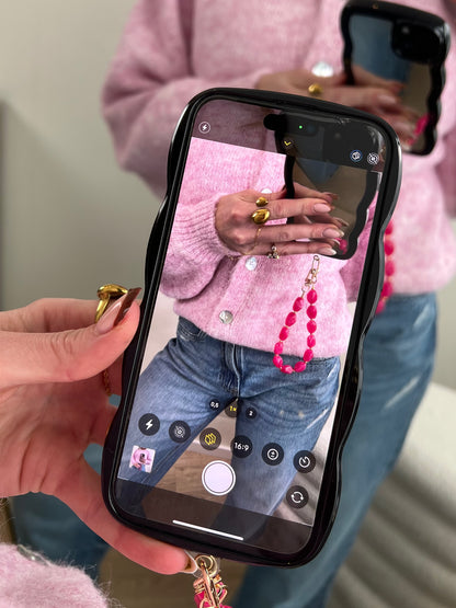 Phone cord hard roze