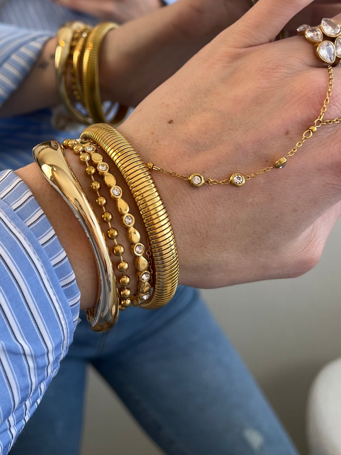 Click bangle drups with strass