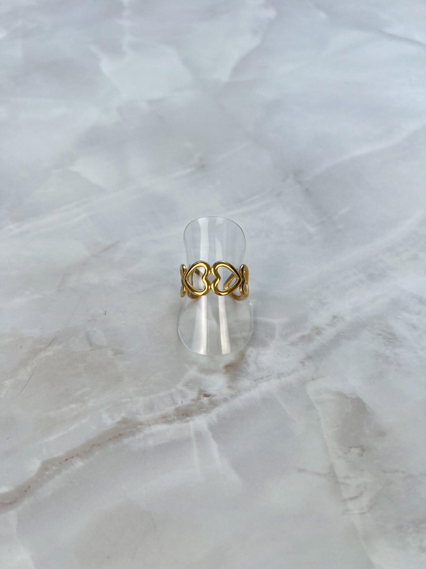 Ring hartjes op zij