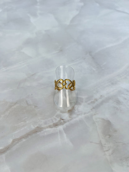 Ring hartjes op zij