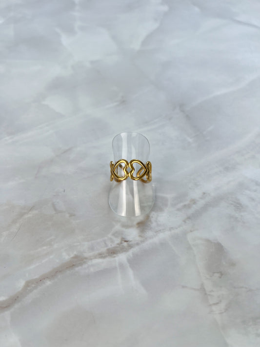 Ring hartjes op zij