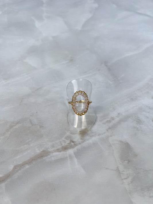 Ring beaded open ovaal