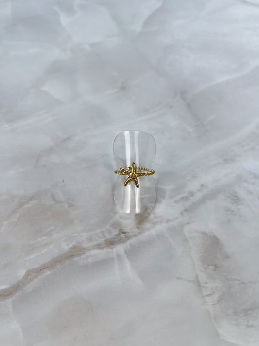 Ring small zeesterretje met patroon