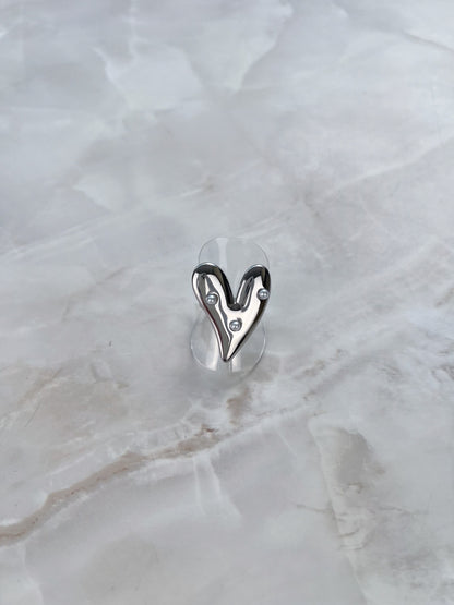 Ring hart met parels