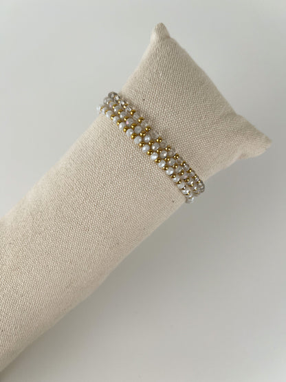 Elastisch armbandjes setje met kleur kraaltjes