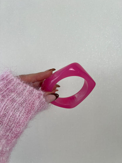 Acryl bangle hard roze