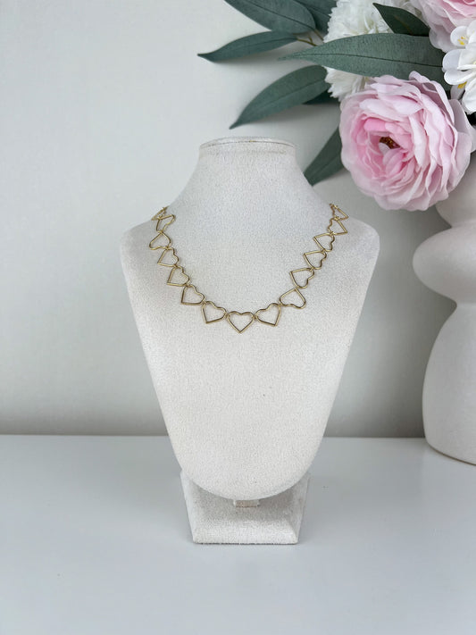 Ketting allround open hartjes
