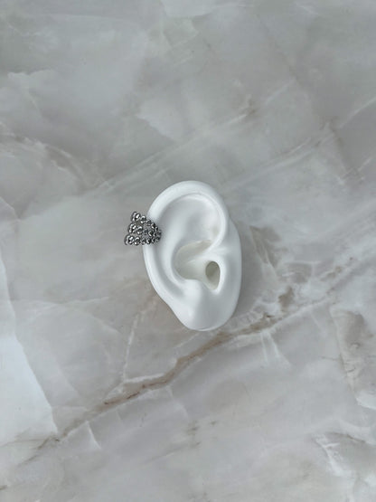 Earcuff 3 laagjes met bolletjes