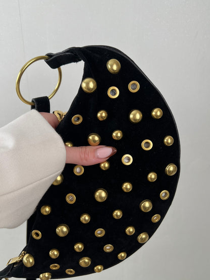 Suède schouder tas studs