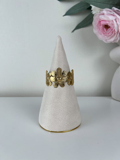 Bangle armband statement flowers #1