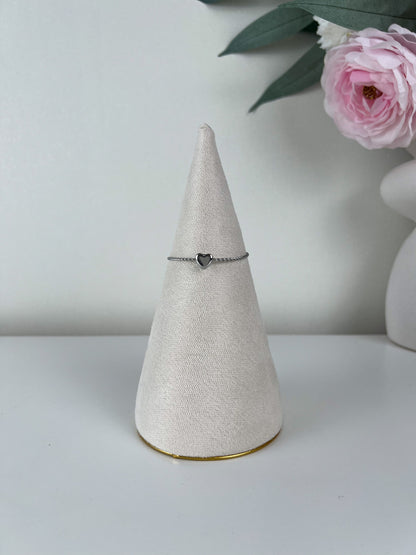 Bangle armband zilver met hartje