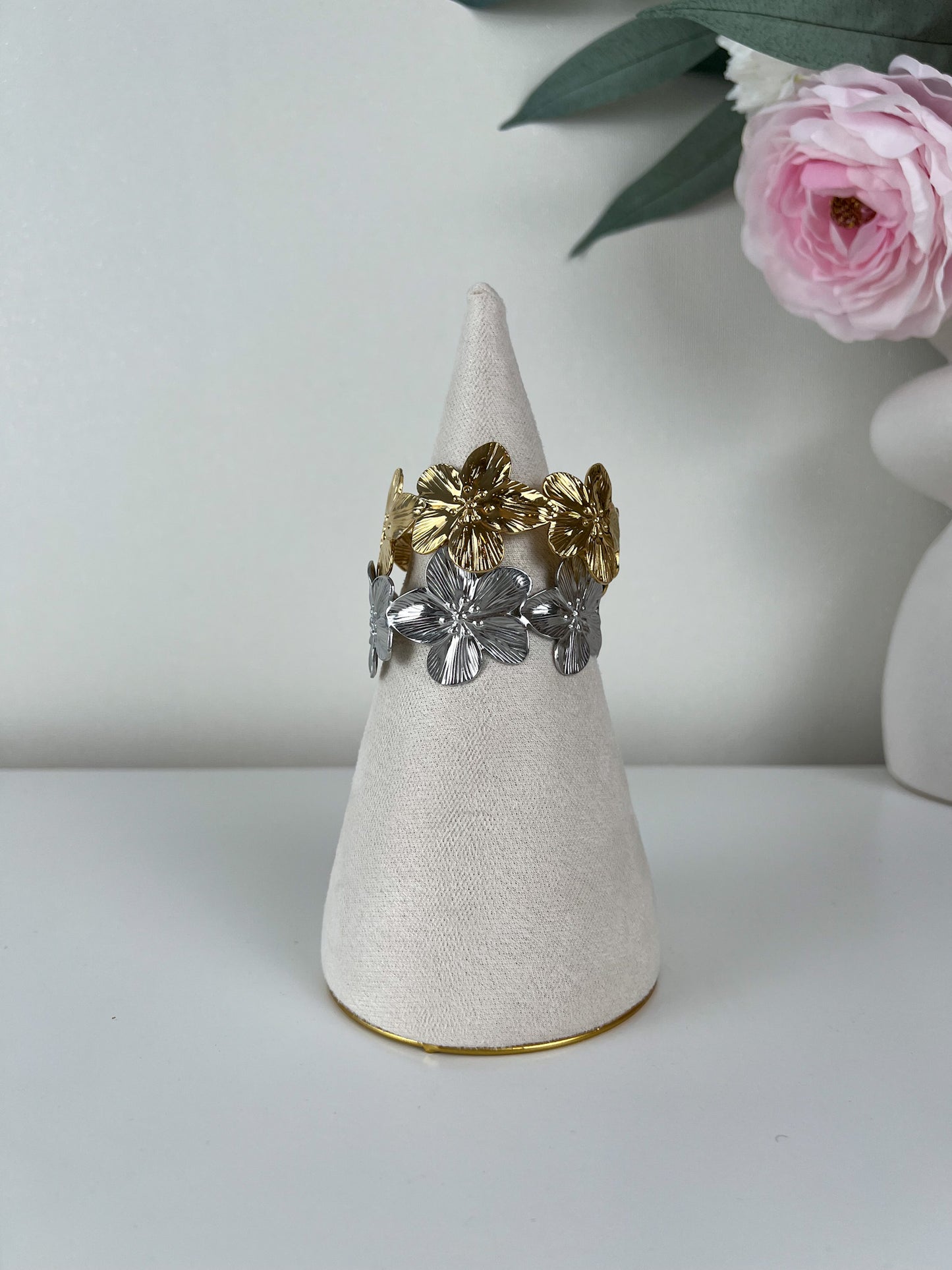 Bangle armband statement flowers #3