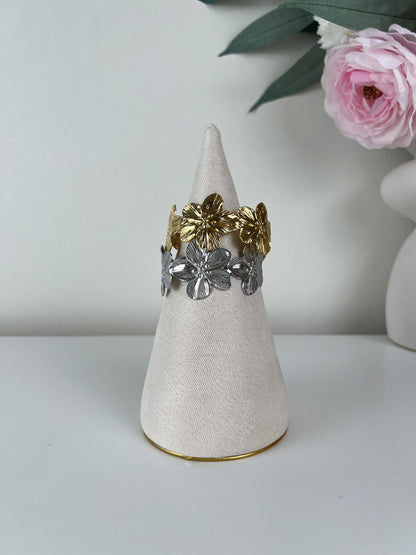 Bangle armband statement flowers #3
