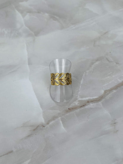 Ring blaadjes op zij