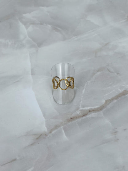 Ring open rondjes met patroon